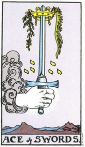 Ace of swords (master of intellect or great idea coming)