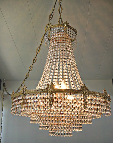 Gold Plated French Chandelier