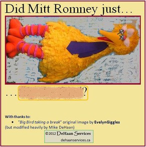 Setting up Mitt Romney versus Big Bird