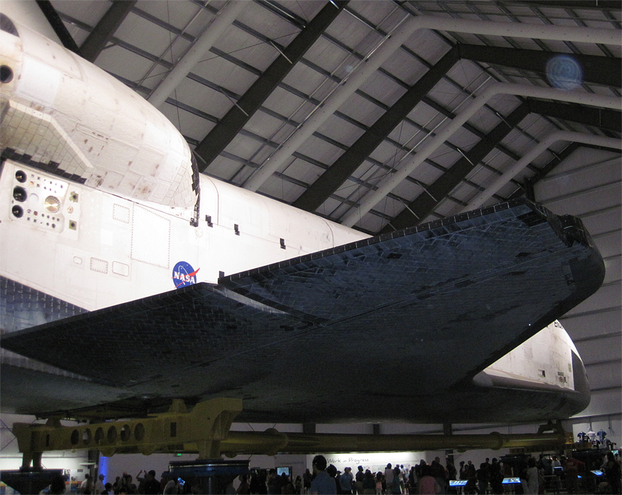 Aft of Space Shuttle.