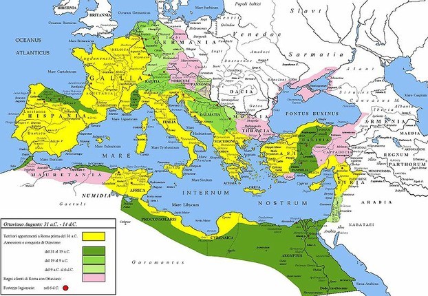 The Extent of the Roman Empire under Augustus