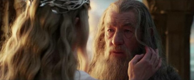 Image:  Galadriel in a rare departure into hairdressing.