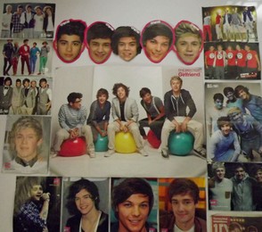 One Direction Posters on Bedroom Wall