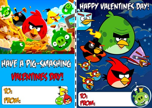 Angry Birds Valentine's Day Cards on Ebay