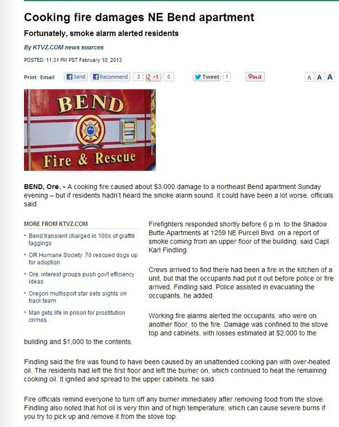 Bend Post news Clipping