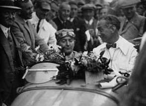 Williams after winning the Belgium Grand Prix in 1939