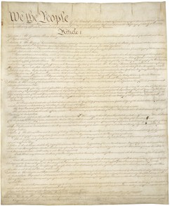 United States Constitution, page one