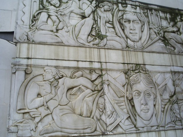 Carved Mural in Memory of St James Theatre