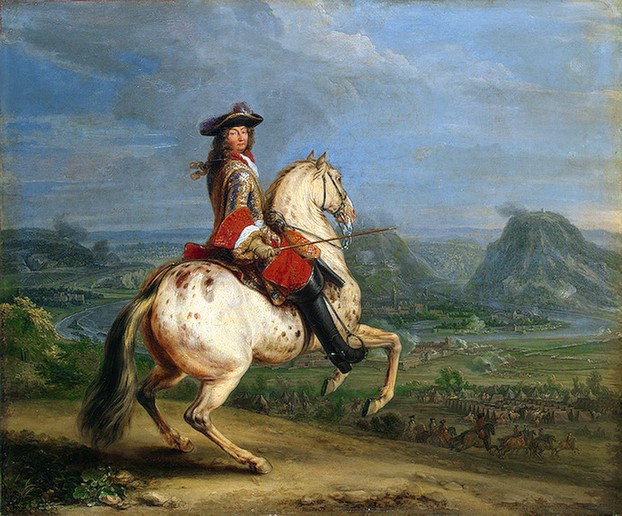 King Louis XIV of France on his leopard stalion