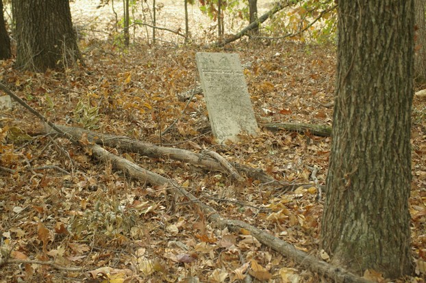 old grave in woods