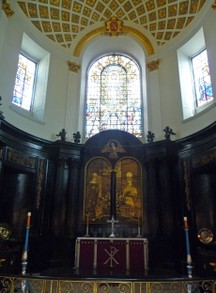 Stained Glass Windows Behind the Altar