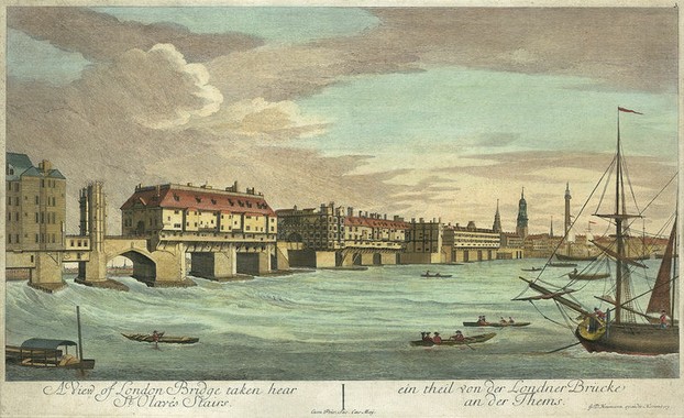 Old London Bridge c.1750