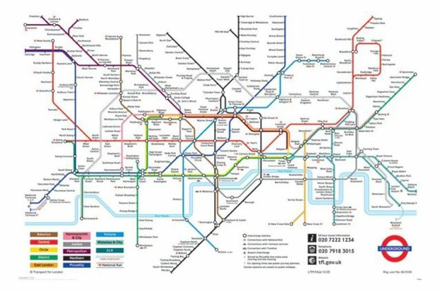 Modern Map of London Underground