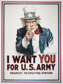 James Montgomery Flagg (artist), I want You for U.S. army, c.1917.