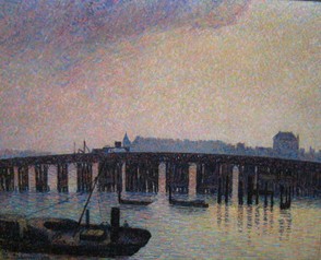 Old Chelsea Bridge - Camille Pissarro
