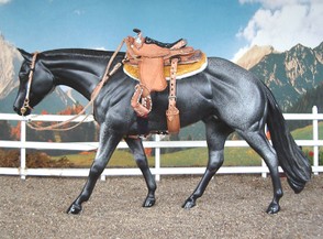 Winning photo show entry from 2004. Horse customized by McNamee, tack by Lea Sallis