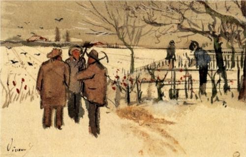 Miners in the Snow - Vincent Van Gogh