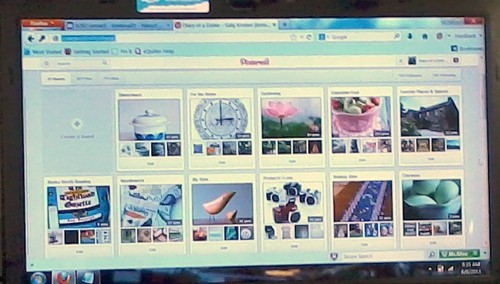 Sample set of Pinterest boards