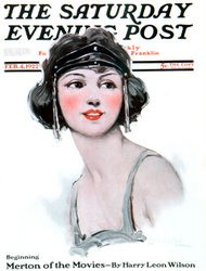 A Flapper pictured on the cover of the Saturday Evening Post