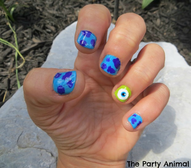 How to create a Mike and Sully Nail Design