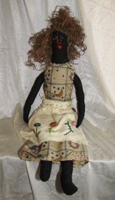 Vintage Voodoo Rag Doll with pins hidden in its head