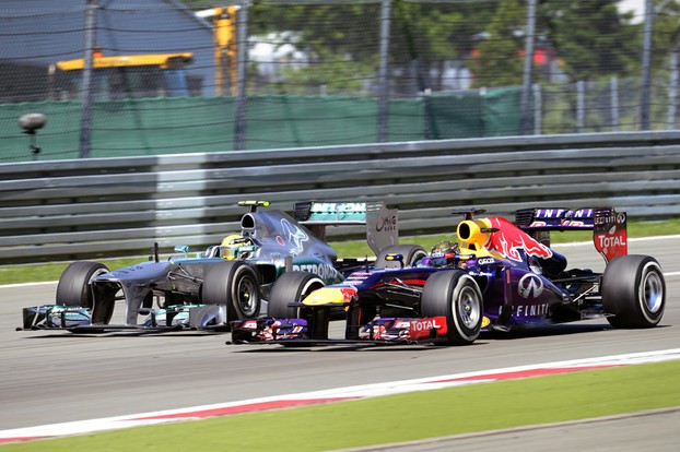 Race action from the German Grand Prix