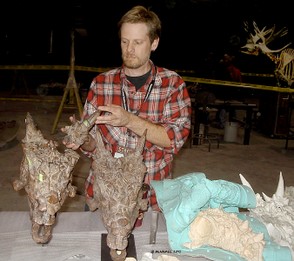 Mike Pyette of Port Hope looks at the first Dracorex hogwartsia excavated from the Hell Creek Formation in South Dakota.