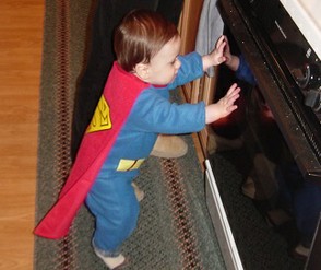 My son as Superman