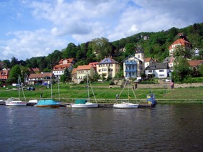 Village Along the Elbe River