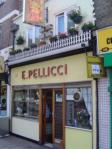 Pellici's Cafe in Bethnal Green, London