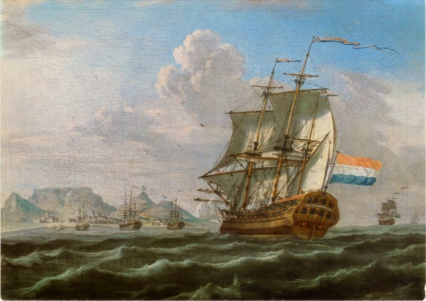 anonymous 1762 oil on canvas, "Noord Nieuwland in Table Bay"