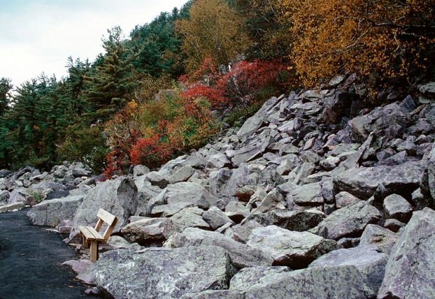 bouldered moraine along Ice Age National Scenic Trail, Devil's Lake