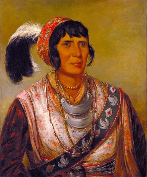 1838 oil on canvas by George Catlin (July 26, 1796-December 23, 1872)