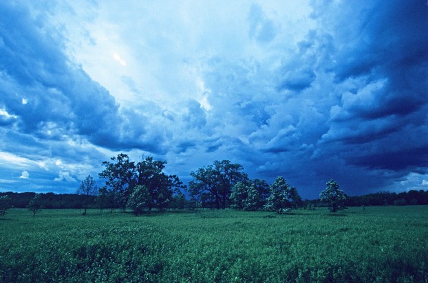 storm clouds over Kettle Moraine Low Prairie (SNA No. 88), a few miles north-northwest of Paradise Springs