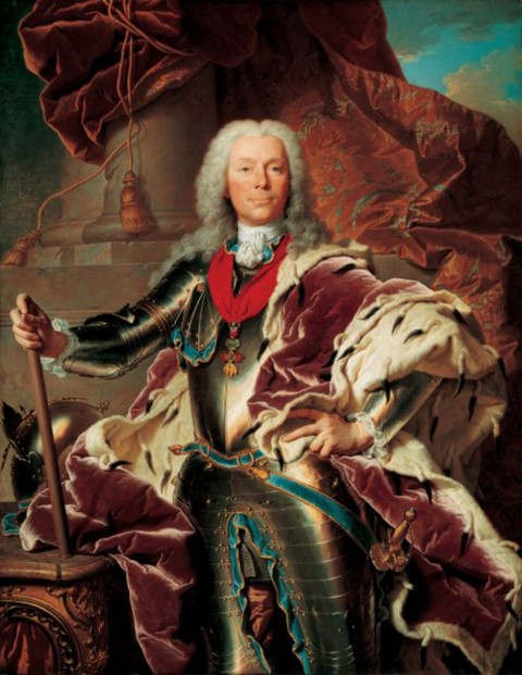 Joseph Wenzel I (Josef Václav z Lichtenštejna)~1740 oil on canvas by Hyacinthe Rigaud (July 18, 1659-December 29, 1743)