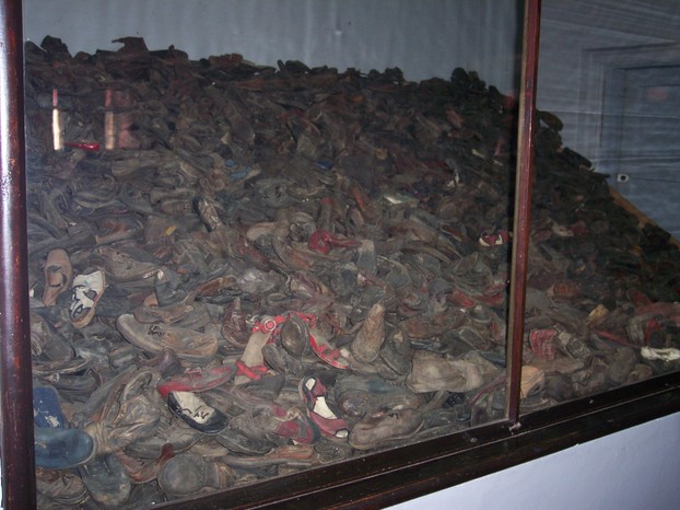Image: Shoes taken from people at Auschwitz.