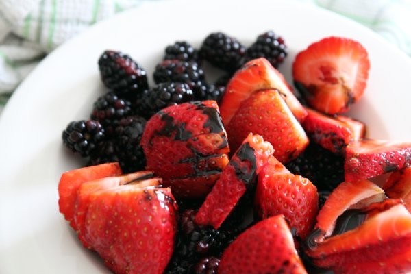 balsamic blackberries and strawberries