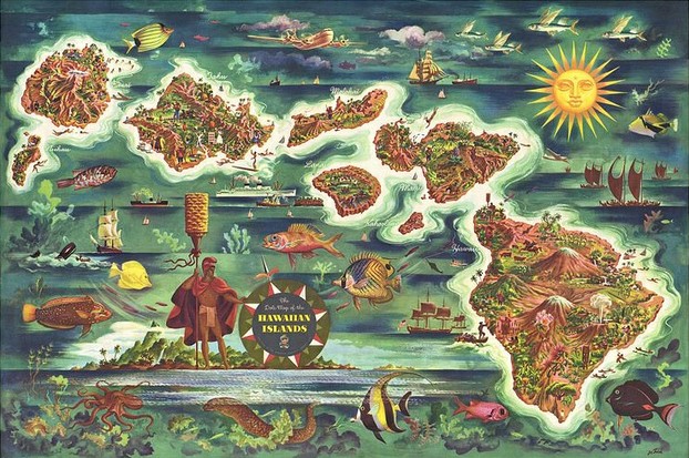 The Dole Map of the Hawaiian islands