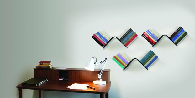 How the Umbra Conceal L-Shaped Floating Bookshelf looks like