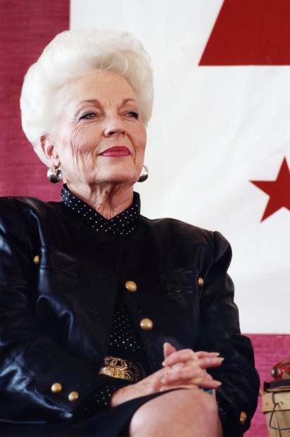Texas governor Ann Richards in 1992