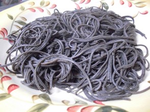 Cooked Black Bean Spaghetti