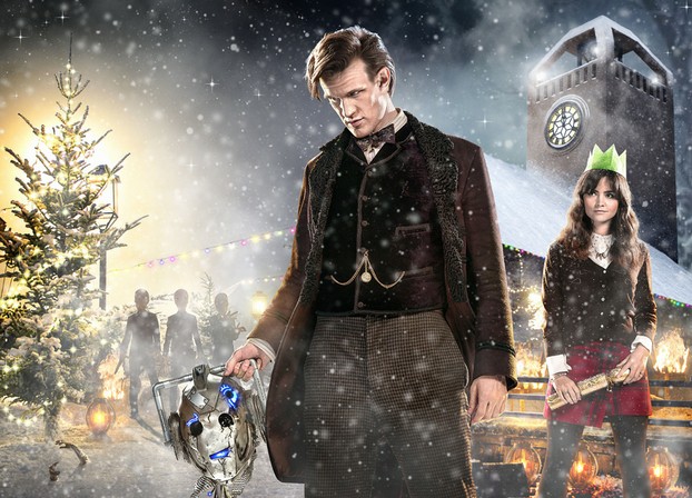 Matt Smith and Jenna Coleman in "The Time of the Doctor"