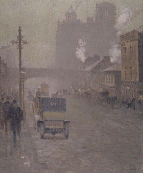 Oxford Road, Manchester by Adolphe Valette