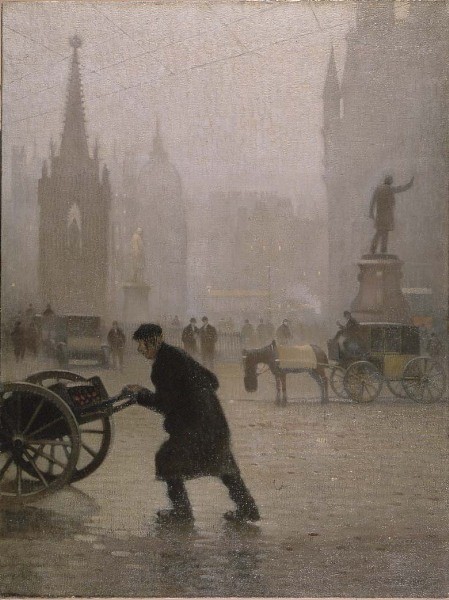 Albert Square, Manchester by Adolphe Valette