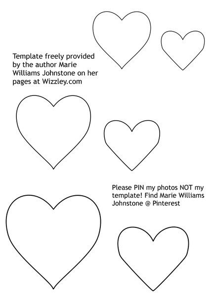 Heart Shapes Template for Felt Sewing