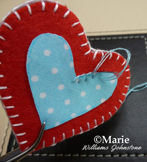 Using Blanket Stitch to Make Cute Felt Hearts