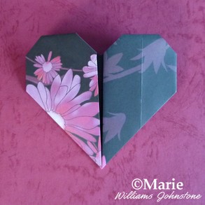 Very easy origami heart instructions tutorial ideal for kids and adults