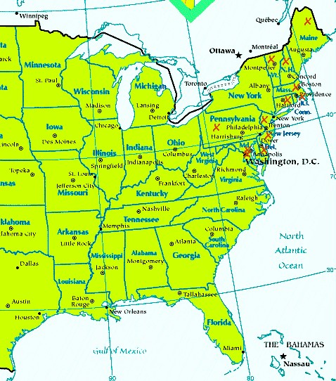 States Covered in 1st Episode