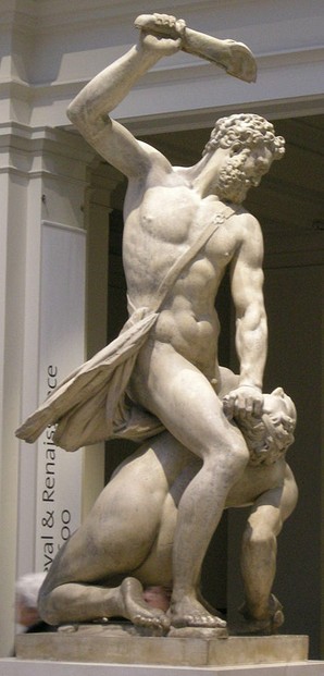 Samson and the Philistine by Giambologna