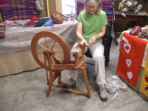 A Woman Spinning Wool in White Springs, Florida